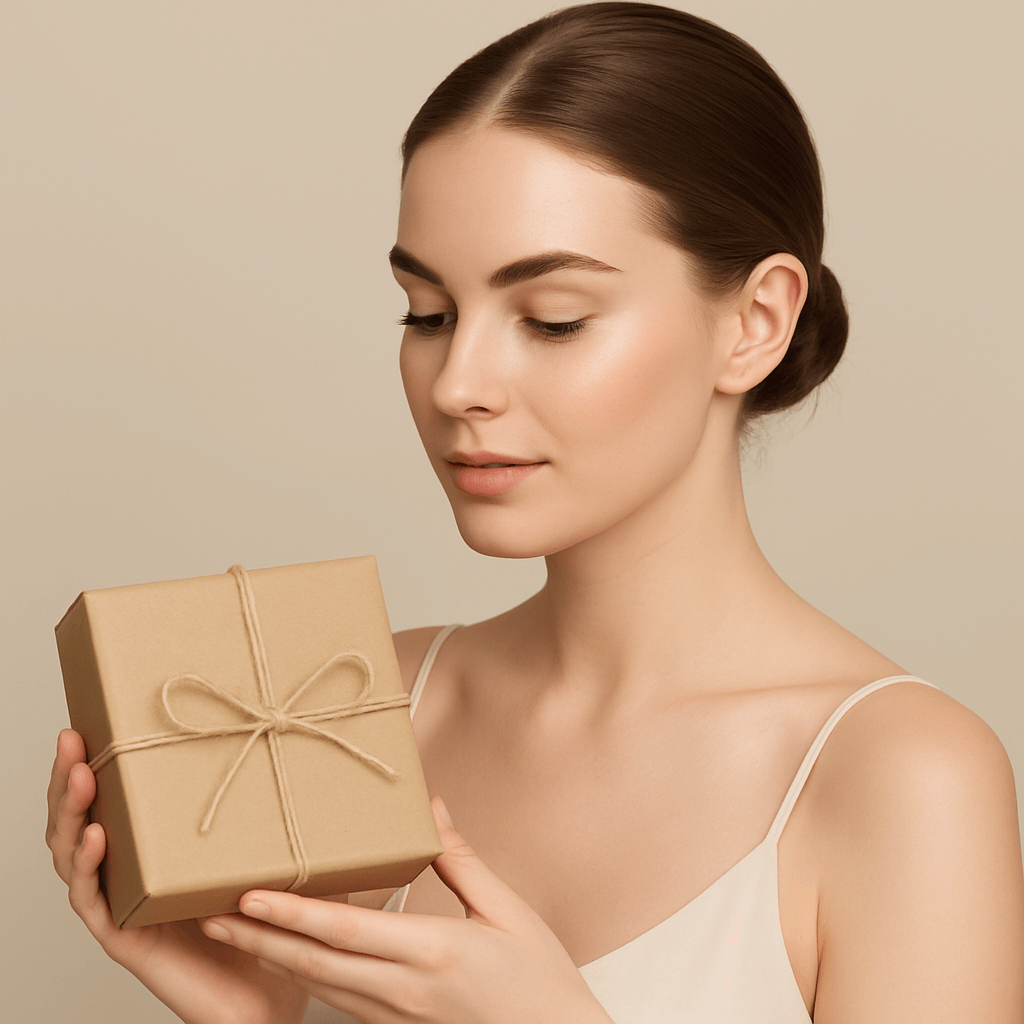 Woman looking at parcel received from Scent Recover and thinking about changes to US shipping
